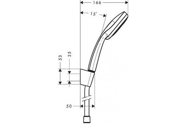 Душевой гарнитур Hansgrohe Croma 100 Multi 27595000 Porter'S хром, штанга 23 см