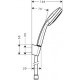 Душевой гарнитур Hansgrohe Croma 100 Multi 27595000 Porter'S хром, штанга 23 см