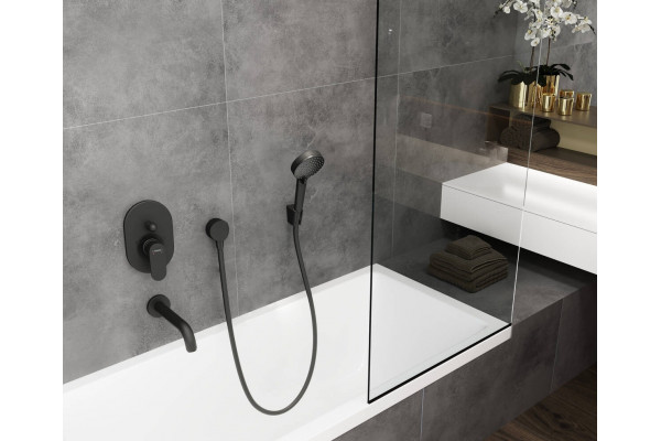 Настенный держатель Hansgrohe Porter S 28331670 матовый черный в современном стиле