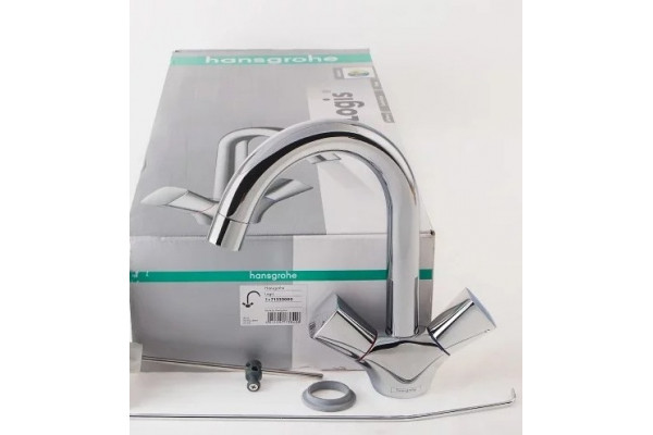 Смеситель для раковины Hansgrohe Logis 71222000 двухвентильный, хром