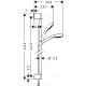 Душевой гарнитур Hansgrohe Croma Select S Vario 26562400 P штанга 66.9 см, шланг 160 см