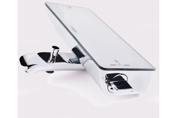 Термостатический смеситель Hansgrohe Ecostat Select 13141400 для ванны с душем, термостат, длина излива 19.3 см