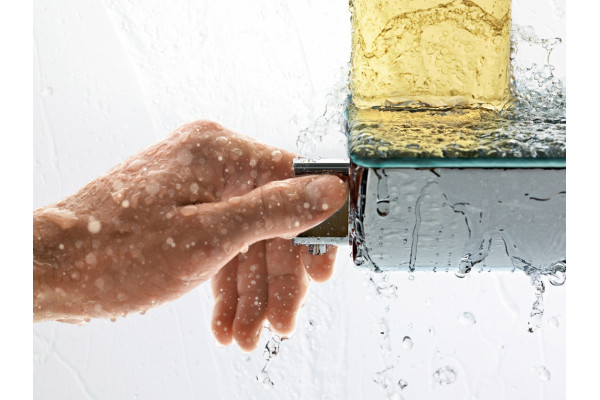 Термостатический смеситель Hansgrohe Ecostat Select 13141400 для ванны с душем, термостат, длина излива 19.3 см