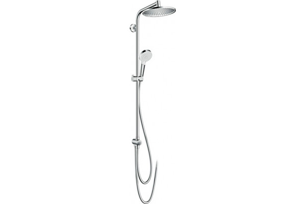 Душевая стойка Hansgrohe Crometta S 240 1jet Showerpipe Rеno 27270000 EcoSmart хром, штанга 123 см