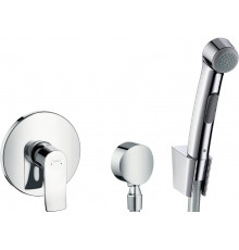 Гигиенический душ Hansgrohe 32128000 со смесителем 31686000 хром,  в современном стиле