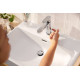 Смеситель для раковины Hansgrohe Rebris S 72517000 с донным клапаном, хром, однорычажный, высота излива 10.9 см