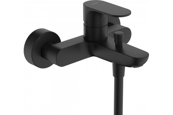 Смеситель для ванны с душем Hansgrohe Rebris S 72440670 черный матовый, однорычажный, длина излива 17.3 см