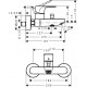 Смеситель для ванны с душем Hansgrohe Rebris S 72440670 черный матовый, однорычажный, длина излива 17.3 см