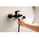 Смеситель для ванны с душем Hansgrohe Rebris S 72440670 черный матовый, однорычажный, длина излива 17.3 см