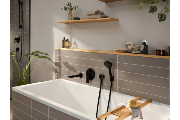 Смеситель для ванны с душем Hansgrohe Rebris E 72468670 черный матовый, однорычажный