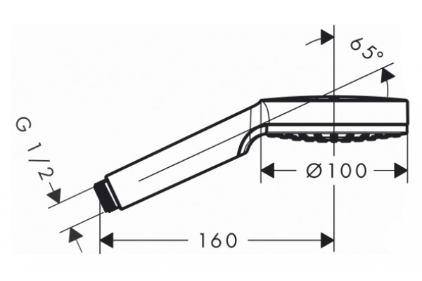 Душевая лейка Hansgrohe Crometta 1jet 26331400 в современном стиле