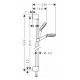 Душевой гарнитур Hansgrohe Crometta 1jet 900 26537400 штанга 95.9 см, шланг 160 см