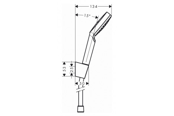Душевой гарнитур Hansgrohe Crometta 1jet 1,60м 26567400, шланг 160 см