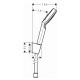Душевой гарнитур Hansgrohe Crometta 1jet 1,60м 26567400, шланг 160 см