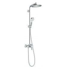 Душевая стойка Hansgrohe Crometta S 240 1jet Showerpipe EcoSmart 27269000 9 л хром, штанга 122.5 см