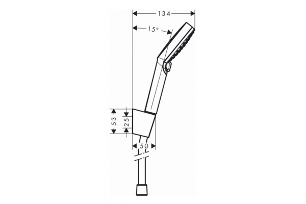 Душевой гарнитур Hansgrohe Crometta Vario EcoSmart 26693400 1,25 м, 9 л, шланг 125 см