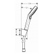 Душевой гарнитур Hansgrohe Crometta Vario EcoSmart 26693400 1,25 м, 9 л, шланг 125 см