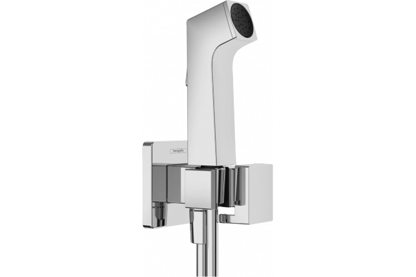 Гигиенический душ Hansgrohe Bidette E 1jet 29231000 хром штанга 20.4 см, шланг пластиковый 125 см
