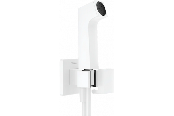 Гигиенический душ Hansgrohe Bidette E 1jet 29233700 со смесителем, матовый белый в современном стиле