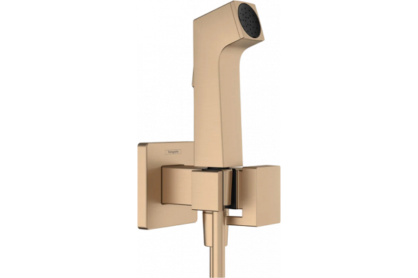 Гигиенический душ Hansgrohe Bidette E 1jet 29233140 со смесителем, шлифованная бронза в современном стиле