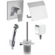 Душевой комплект Hansgrohe Vivenis 32128000 + 26457000 + 75615000 + 41752000 + 41753000 хром, штанга 20.4 см
