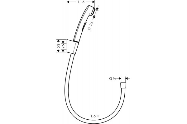 Душевой комплект Hansgrohe Vivenis 32128000 + 26457000 + 75615000 + 41752000 + 41753000 хром, штанга 20.4 см