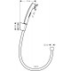 Душевой комплект Hansgrohe Vivenis 32128000 + 26457000 + 75615000 + 41752000 + 41753000 хром, штанга 20.4 см