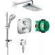 Душевой комплект Hansgrohe Raindance Select E 300 (2 jet) 27385000 + 27802000 + 27506000 + 15708000 штанга 15.1 см