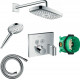 Душевой комплект Hansgrohe Raindance Select E 300 (2 jet) 27385000 + 26530000 + 28272000 + 15765000 штанга 15.1 см