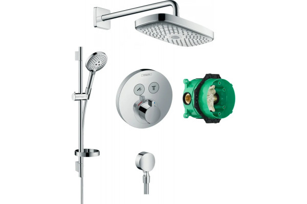 Душевой комплект Hansgrohe Raindance Select E 300 (2 jet) 27385000 + 26630000 + 27506000 + 15743000 штанга 15.1 см