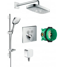 Душевой комплект Hansgrohe Raindance Select E 300 (2 jet) 27385000 + 27856000 + 26457000 + 15763000 штанга 15.1 см