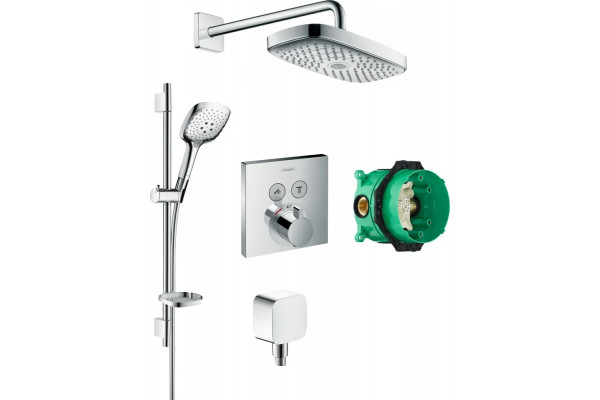 Душевой комплект Hansgrohe Raindance Select E 300 (2 jet) 27385000 + 27856000 + 26457000 + 15763000 штанга 15.1 см