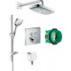 Душевой комплект Hansgrohe Raindance Select E 300 (2 jet) 27385000 + 27856000 + 26457000 + 15763000 штанга 15.1 см
