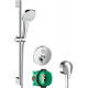 Душевой комплект Hansgrohe Термостат ShowerSelect S 15744000 + 01800180 + 27454000 + 26580400 штанга 15.1 см