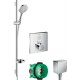 Душевой комплект Hansgrohe Термостат ShowerSelect 15762000 + 26631000 + 26455000 + 01800180 штанга 15.1 см