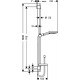 Душевой комплект Hansgrohe Термостат ShowerSelect 15762000 + 26631000 + 26455000 + 01800180 штанга 15.1 см