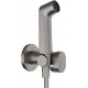 Гигиенический душ Hansgrohe Bidette S 1jet 29232340 со смесителем, шлифованный черный хром, цвет темный хром