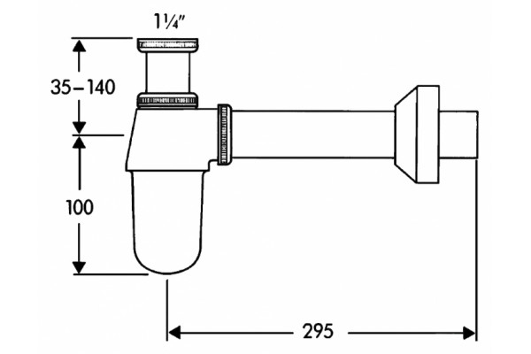 Сифон для раковины Hansgrohe 52010000 хром