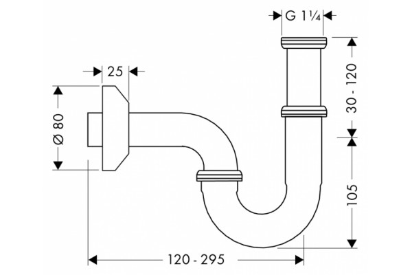Сифон для раковины Hansgrohe 53010000 хром