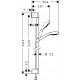 Душевой комплект Hansgrohe Logis 71605000 смеситель + душевой гарнитур + шланговое подключение хром,  в современном стиле