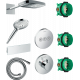 Душевой комплект Hansgrohe Raindance Select E 300 (3 jet) 26468000 + 26530000 + 28272000 + 26456000 + 15741000 + 15745000 хром