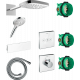 Душевой комплект Hansgrohe Raindance Select E 300 (3 jet) 26468400 + 26530400 + 28272000 + 26456400 + 15734400 + 15736400 цвет белый