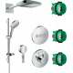Душевой комплект Hansgrohe Raindance Select E 300 (3 jet) 26468000 + 27802000 + 27506000 + 15741000 + 15745000 хром