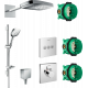 Душевой комплект Hansgrohe Raindance Select E 300 (3 jet) 26468000 + 27856000 + 26455000 + 15760000 + 15764000 хром