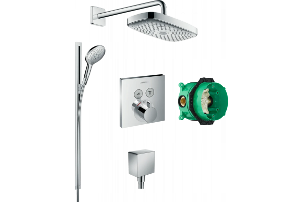 Душевой комплект Hansgrohe Raindance Select E 300 (2 jet) 27385000 + 26626000 + 26455000 + 15763000 штанга 15.1 см