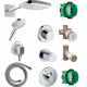 Душевой комплект Hansgrohe Raindance Select E 300 (3 jet) 26468400 + 26530400 + 26487000 + 28276000 + 15932000 + 15972000 хром