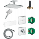 Душевой комплект Hansgrohe Rainmaker Select 460 (2 jet) 24004400 + 26530400 + 28272000 + 26456400 + 15734400 + 15736400 штанга 17.8 см