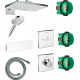 Душевой комплект Hansgrohe Rainmaker Select 460 (2 jet) 24005400 + 26530400 + 28272000 + 26456400 + 15734400 + 15736400 цвет белый