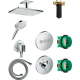 Душевой комплект Hansgrohe Rainmaker Select 460 (2 jet) 24004400 + 26530400 + 26487000 + 28276000 + 15741000 + 15745000 штанга 17.8 см