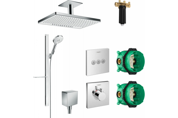 Душевой комплект Hansgrohe Rainmaker Select 460 (2 jet) 24004400 + 27648400 + 26455000 + 15760000 + 15764000 штанга 17.8 см